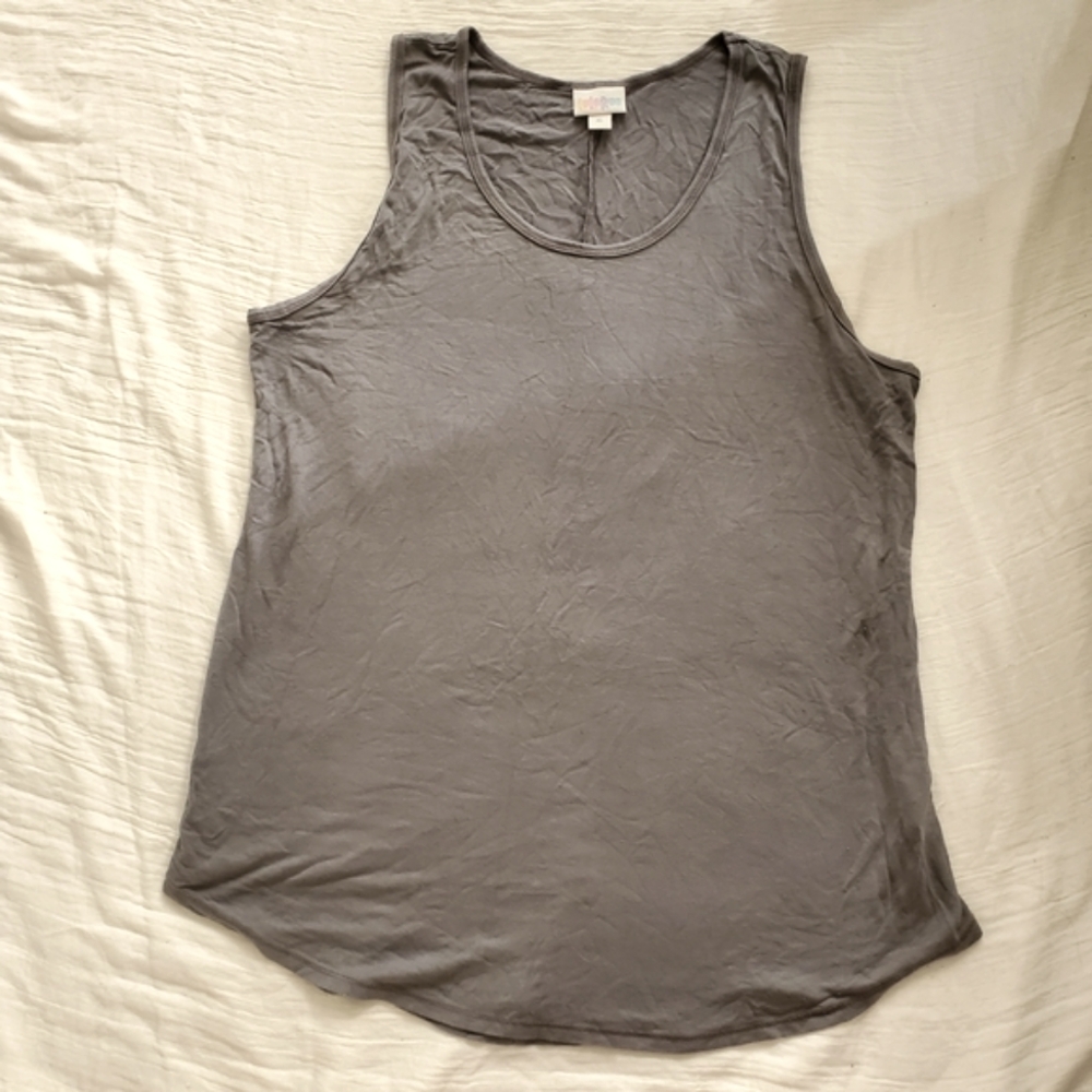 LuLaRoe Charcoal Tank Top Size XL